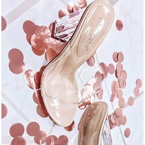 Cape Robbin Fusion Clear Chunky Block High Heel